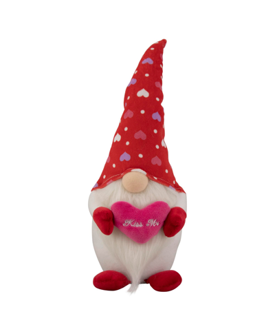 Northlight Hearts Kiss Me Valentine's Day Gnome, 16" In Red