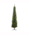 Vickerman 6.5 Ft Durham Pole Pine Artificial Christmas Tree With 200 Multi-colored Led Lights