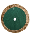 National Tree Company 48in Rural Homestead Collection Quilted Tree Skirt In Green