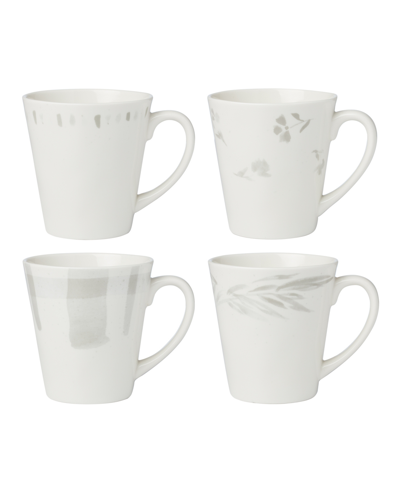 Lenox Oyster Bay Mugs, Set Of 4 In White