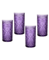 Godinger Jax Highball Glasses, Set Of 4 In Grape