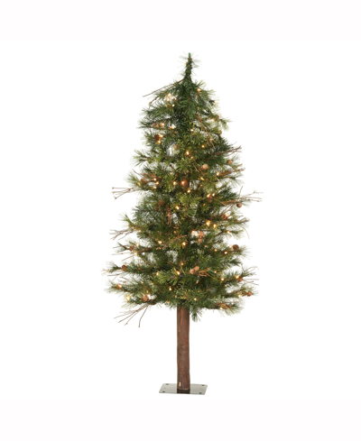 Vickerman 4 Ft Mixed Country Alpine Artificial Christmas Tree With 100 Clear Lights