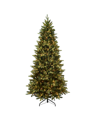 Puleo Pre-lit Slim Westford Spruce Artificial Christmas Tree With 500 Lights, 7.5' In Green