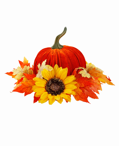 Flora Bunda Pumpkin Sunflowers Ring In Orange