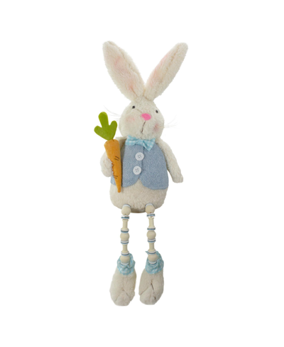 Northlight Boy Bunny Rabbit With Dangling Bead Legs Spring Figure, 22" In White