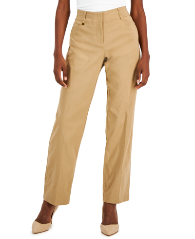 Jm Collection Petite Tummy-control Curvy Fit Pants, Petite And Petite Short, Created For Macy's In New Fawn