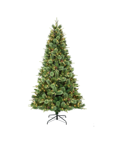 Puleo Pre-lit Montana Pine Artificial Christmas Tree With 700 Lights, 7.5' In Green