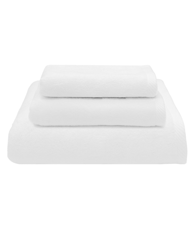 Linum Home Textiles Ediree 3 Piece Turkish Cotton Towel Set Bedding In White