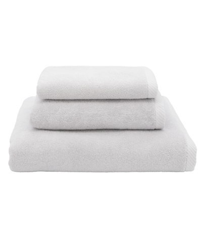 Linum Home Textiles Ediree 3 Piece Turkish Cotton Towel Set Bedding In Silver-tone