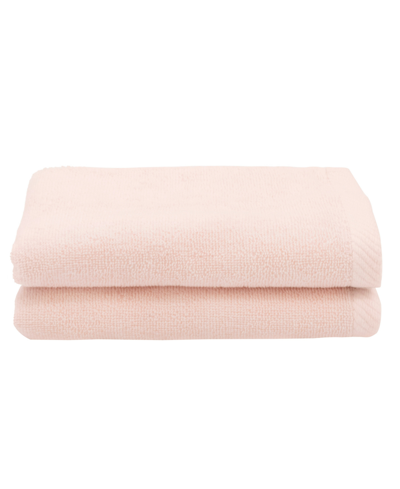 Linum Home Textiles Ediree 2 Piece Turkish Cotton Fingertip Towels Set Bedding In Blush