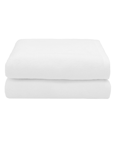 Linum Home Textiles Ediree 2 Piece Turkish Cotton Bath Towel Set Bedding In White