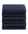 Linum Home Ediree Turkish Cotton 6 Piece Fingertip Towels Set In Marine