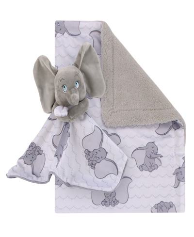 Disney Dumbo Baby Blanket And Security Blanket Set, 2 Pieces Bedding In Gray