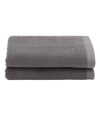 Linum Home Textiles Ediree 2 Piece Turkish Cotton Fingertip Towels Set Bedding In Charcoal