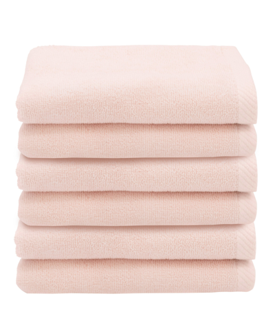 Linum Home Textiles Ediree 6 Piece Turkish Cotton Fingertip Towels Set Bedding In Blush