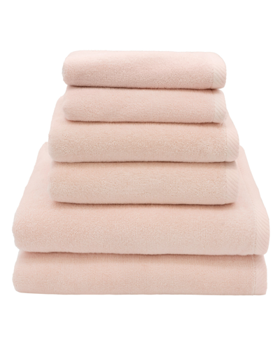 Linum Home Textiles Ediree 6 Piece Turkish Cotton Towel Set Bedding In Blush