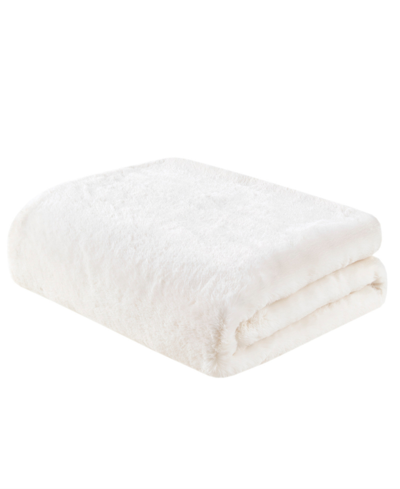 Madison Park Bristol Premium Faux Fur Throw, 60" X 50" In Ivory