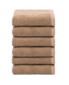 Linum Home Textiles Ediree 6 Piece Turkish Cotton Hand Towels Set Bedding In Cocoa