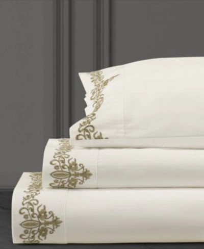 J Queen New York Noelle Sheet Set Bedding In Gold-tone