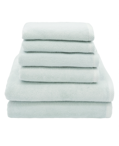 Linum Home Textiles Ediree 6 Piece Turkish Cotton Towel Set Bedding In Aqua