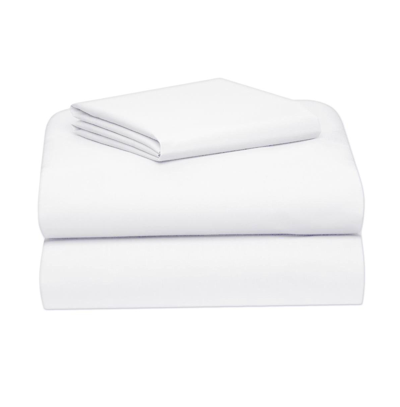 Ocm 3-piece Supersoft Microfiber College Dorm Bed Sheet Set In Twin Xl In White