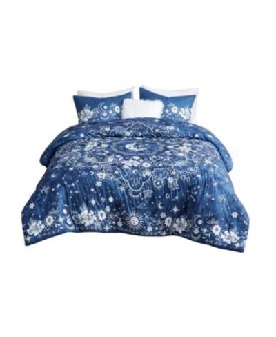 Intelligent Design Stella Celestial Medallion Printed Comforter Set Collection Bedding In Navy
