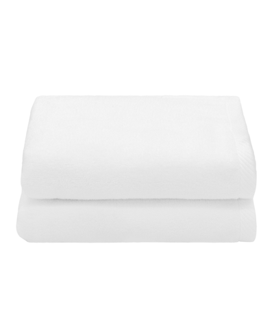 Linum Home Textiles Ediree 2 Piece Turkish Cotton Hand Towels Set Bedding In White