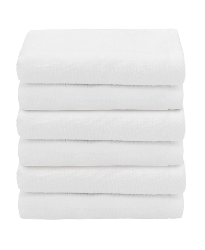 Linum Home Textiles Ediree 6 Piece Turkish Cotton Fingertip Towels Set Bedding In White