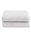 Linum Home Textiles Ediree 2 Piece Turkish Cotton Hand Towels Set Bedding In Silver-tone