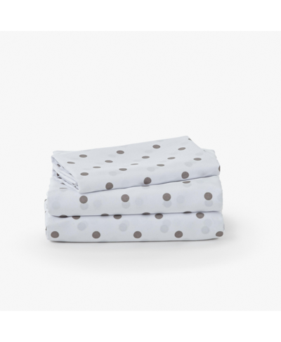 Ocm 3-piece Microfiber College Dorm Bed Sheet Set In Twin Xl In Gray Polka Dot