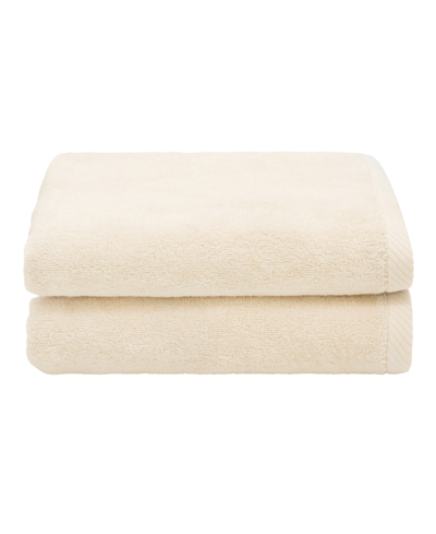 Linum Home Textiles Ediree 2 Piece Turkish Cotton Hand Towels Set Bedding In Beige