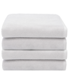 Linum Home Textiles Ediree 4 Piece Turkish Cotton Bath Towel Set Bedding In Silver-tone