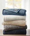 Woolrich Burlington Berber Blankets Bedding In Navy