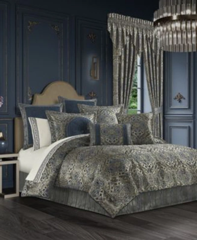 J Queen New York Weston Comforter Set Collection Bedding In Blue