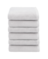 Linum Home Ediree Turkish Cotton 6 Piece Hand Towels Set In Silver-tone