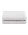Linum Home Textiles Ediree 2 Piece Turkish Cotton Fingertip Towels Set Bedding In Silver-tone