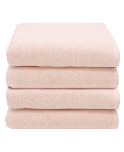 Linum Home Textiles Ediree 4 Piece Turkish Cotton Bath Towel Set Bedding In Blush