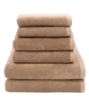 Linum Home Textiles Ediree 6 Piece Turkish Cotton Towel Set Bedding In Cocoa