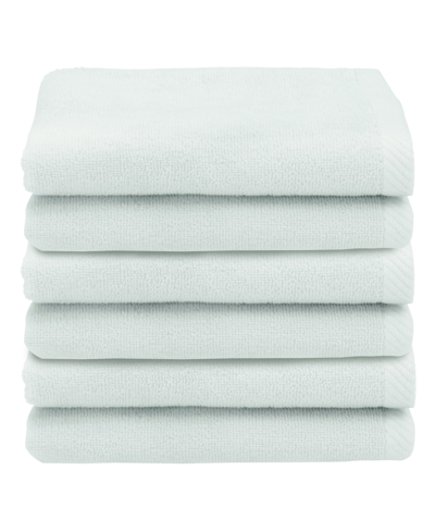 Linum Home Textiles Ediree 6 Piece Turkish Cotton Fingertip Towels Set Bedding In Aqua