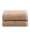 Linum Home Textiles Ediree 2 Piece Turkish Cotton Hand Towels Set Bedding In Cocoa