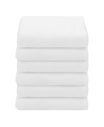 Linum Home Textiles Ediree 6 Piece Turkish Cotton Hand Towels Set Bedding In White