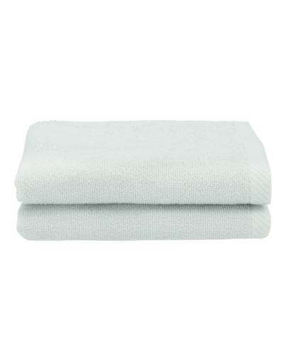 Linum Home Textiles Ediree 2 Piece Turkish Cotton Fingertip Towels Set Bedding In Aqua