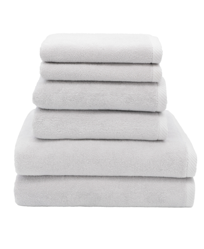 Linum Home Textiles Ediree 6 Piece Turkish Cotton Towel Set Bedding In Silver-tone
