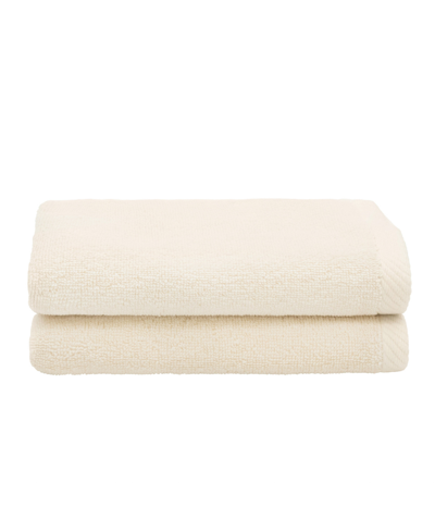 Linum Home Textiles Ediree 2 Piece Turkish Cotton Fingertip Towels Set Bedding In Beige