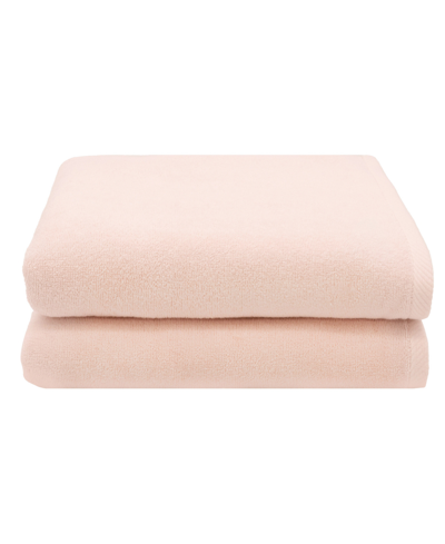 Linum Home Textiles Ediree 2 Piece Turkish Cotton Bath Towel Set Bedding In Blush