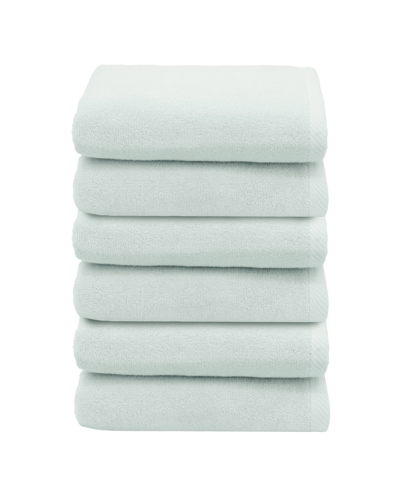 Linum Home Textiles Ediree 6 Piece Turkish Cotton Hand Towels Set Bedding In Aqua