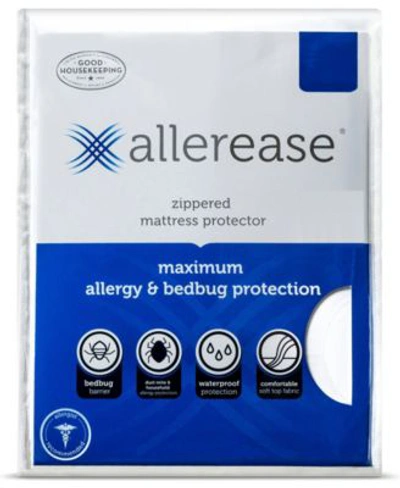 Allerease Maximum Waterproof Allergy Bedbug Zippered Mattress Protectors In White