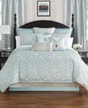 WATERFORD CLOSEOUT! WATERFORD AREZZO REVERSIBLE 6 PIECE COMFORTER SET, QUEEN