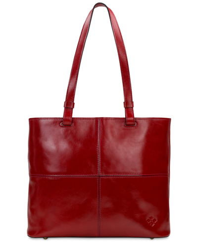 Patricia Nash Danville Leather Tote, Created For Macy's In Berry Red