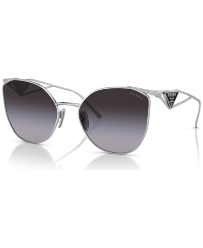 Prada Women's Sunglasses, Pr 50zs In Silver Tone